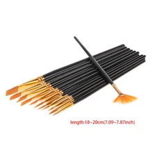 12 шт. Профессиональные Нейлоновые волосы акварельные художественные наборы кистей для рисования масляные краски LX9A