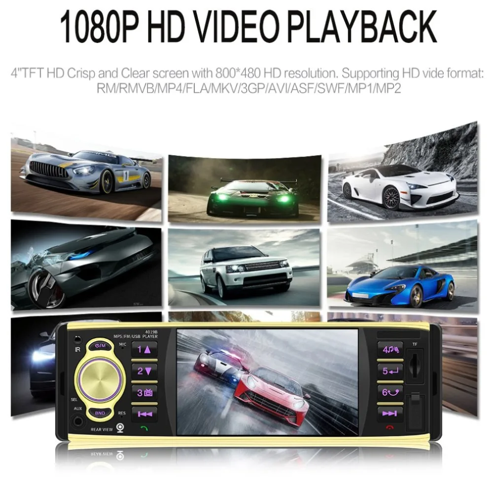 Автомагнитола 1Din MP5 HD мультимедийная Поддержка USB/AUX/FM зеркало заднего вида камера Handsfree рулевое колесо дистанционное управление радио