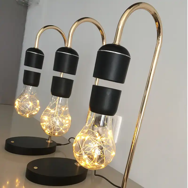yuzen lamba siyah levitating ampul led manyetik yuzen masa lambasi yenilik hediyeler kablosuz sarj masa led ev dekor