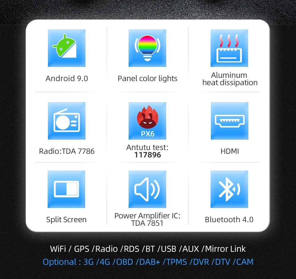 Автомобильный gps Android 9,0 для Toyota Hilux Vios старый Camry Rav4 Prado 200*100 мм 4G+ 64G Wifi BT Автомобильный DVD Радио стерео плеер DAB OBD