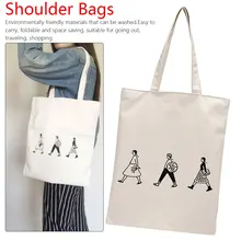 Женские черно-белые холщовые сумки с принтом, сумка-тоут из хлопка для покупок, дорожные женские экологический многоразовый сумки на плечо