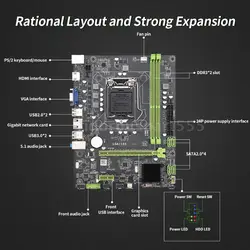 Материнская плата для Intel H61 Замена гнезда Двойные каналы LGA 1155 cpu компьютер для настольного компьютера DDR3 плата управления памятью