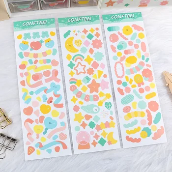 

Mint Color Star Moon Ribbon Journal Stickers Scrapbooking Craft Diary Polaroid Album Phone Computer Seal Stickers Decorative
