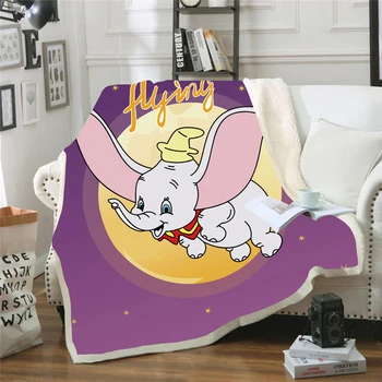 

100x140/150x200cm Pink Blanket Disney Dumbo Flannel Blanket Throw Sofa Bed Cover Kids Boys Girls Children Gifts