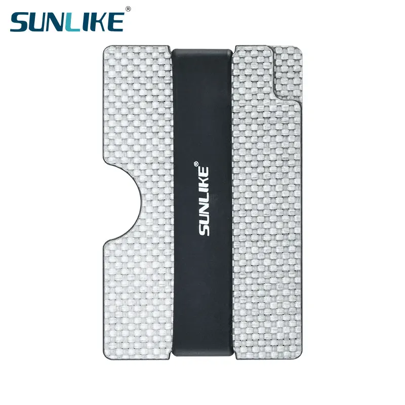 Men's RFID Anti-Theft ID Card Holder Carbon Fiber Wallet Simple and Fashionable