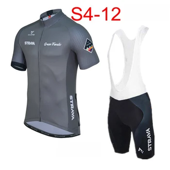 

2019 STRAVA team Cycling Short Sleeves jersey 3D Gel Pad bib shorts sets Hot Sale Summer mens Clothing Sportswear K080603