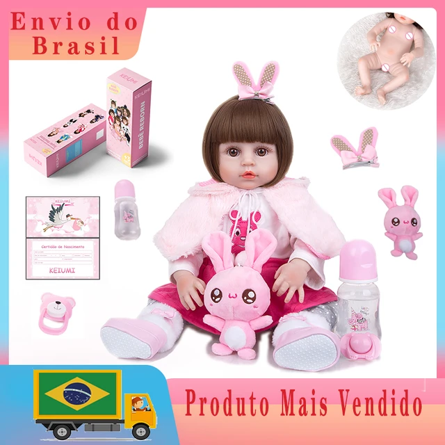 Bebe Bonecas Reborn Menina Barata Linda Com Enxoval Completo