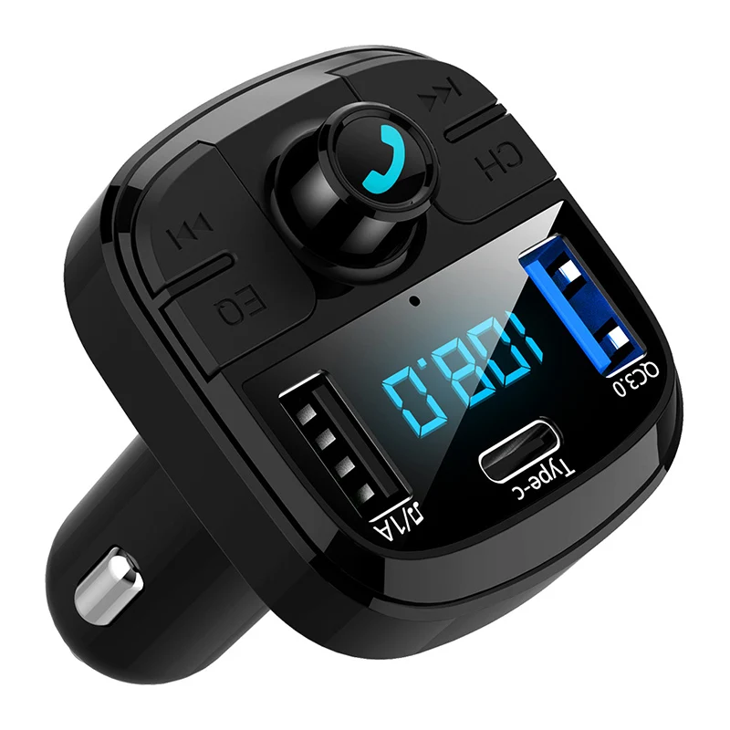 Автомобильное USB зарядное устройство Handsfree беспроводной Bluetooth fm-передатчик светодиодный MP3-плеер автомобильные аксессуары