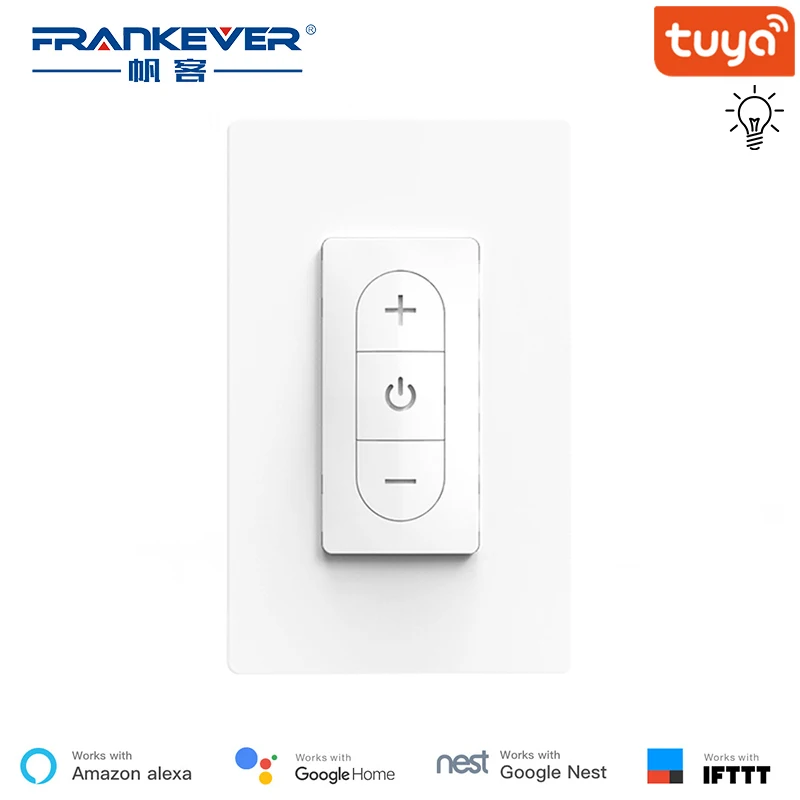 FrankEver WiFi Smart Light Dimmer Wall Switch Tuya APP Compatible with Alexa Google Home for Voice Control FrankEver WiFi Smart Light Dimmer Wall Switch Tuya APP Compatible with Alexa Google Home for Voice Control