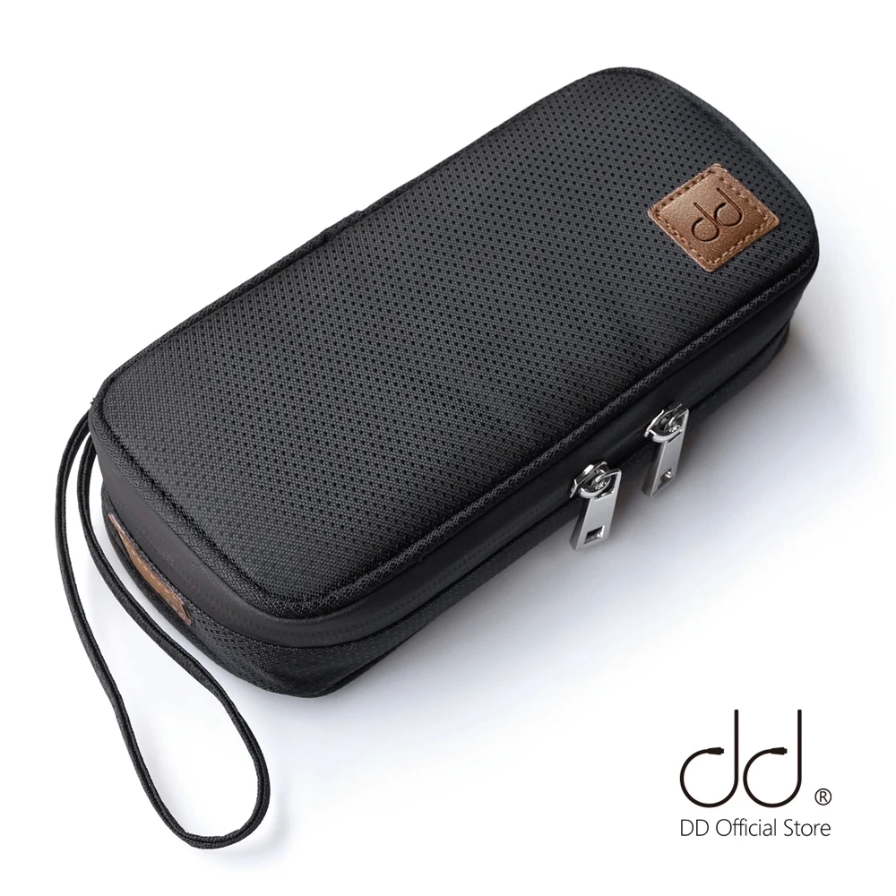 DD C 2019 Black Customized HiFi Carrying Case for Audiophiles Headphone and cables Storage bag Music player protective case 