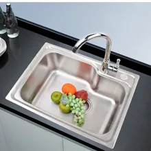 Кухонная раковина, 304 нержавеющая сталь, ручная работа, матовый, бесшовный, с одной чашей, Drainer, сварочные раковины, большая посуда для мытья, mx9091350