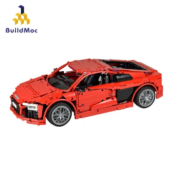

BuildMoc An build for MOC Lamborghini Audi R8 V10 Ferrarii 458 Building Blocks Toy Kit DIY Educational Children Birthday Gift
