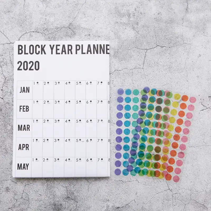 2020 Ano Planificador Diario Calendario De Pared De Papel Con 2