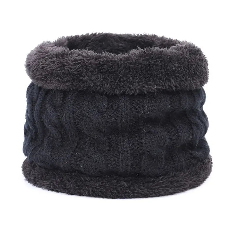 Kids Winter Beanie Hat Infinity Scarf Set Cute Fluffy Pompom Cap Neck Warmer NEW