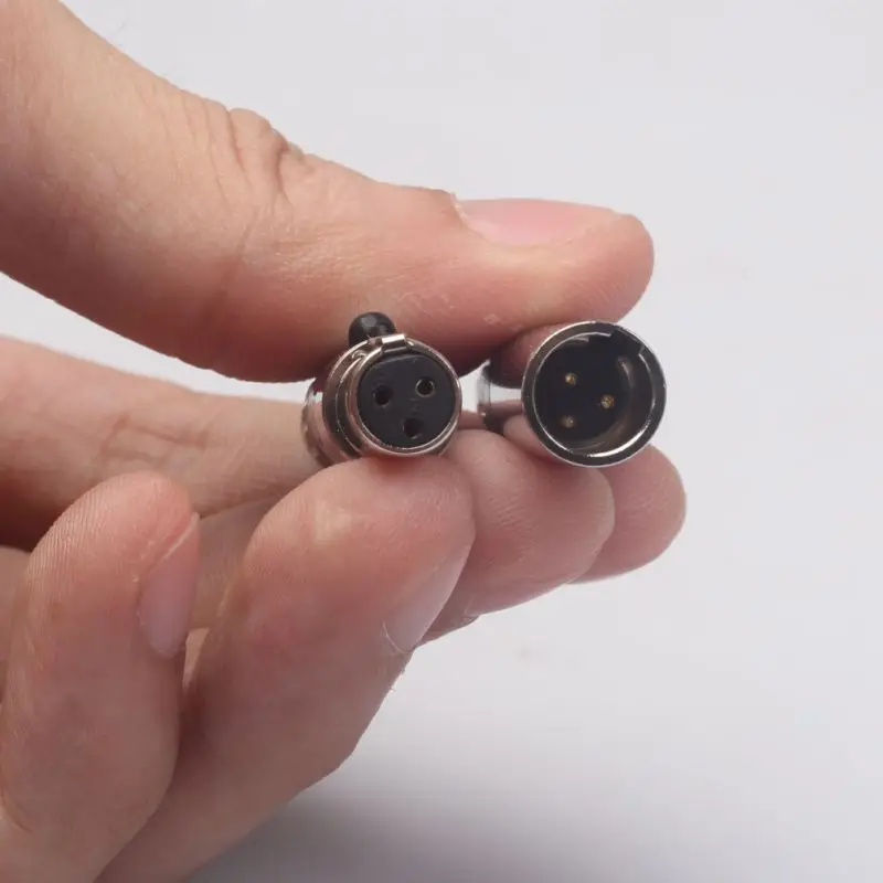 1 пара аудио разъемы 3 Pin Mini XLR Экранирование штекер Адаптер для наушников кабель Шнур