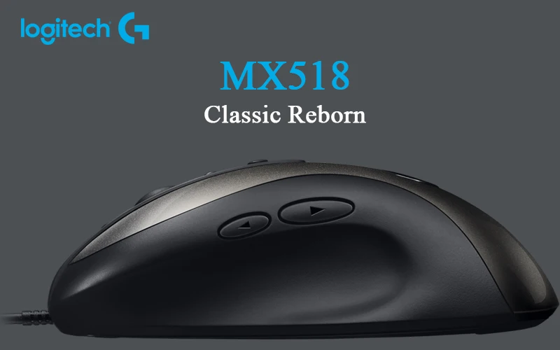 Легендарная игровая мышь logitech MX518 с сенсором HERO 16000 dpi, Классическая мышь с уровнем температуры Legend Reborn для оригинальной игровой мыши