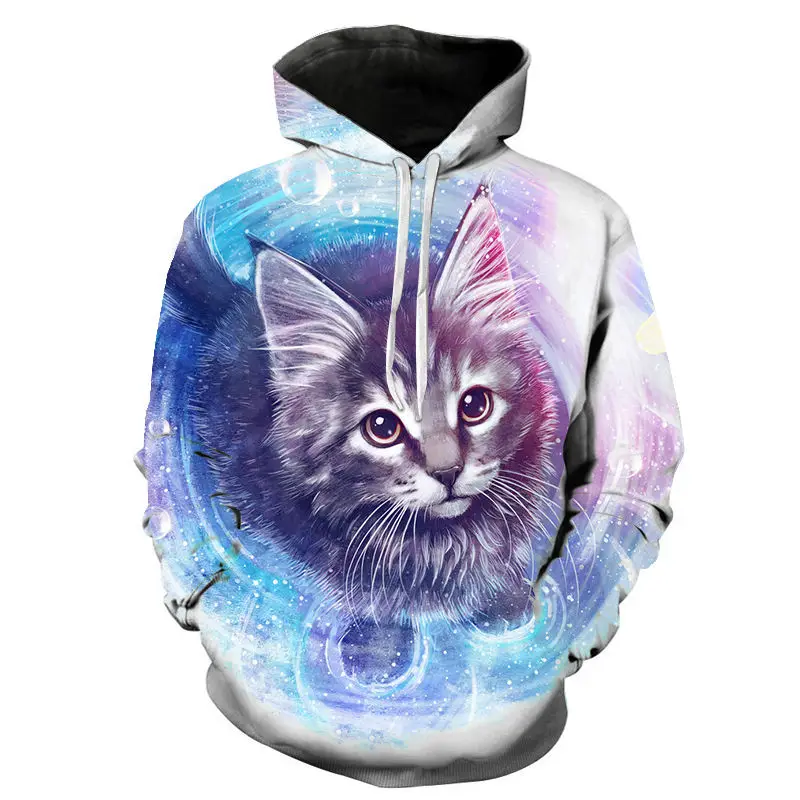 Martial Printed on The Jumpers Back wellcoda Funny Killer Cute Cat Mens Hoodie