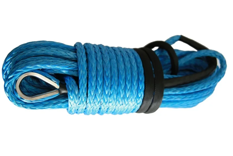 Blue 12mm*30m Synthetic Winch Cable,spectra Winch Rope,atv Winch
