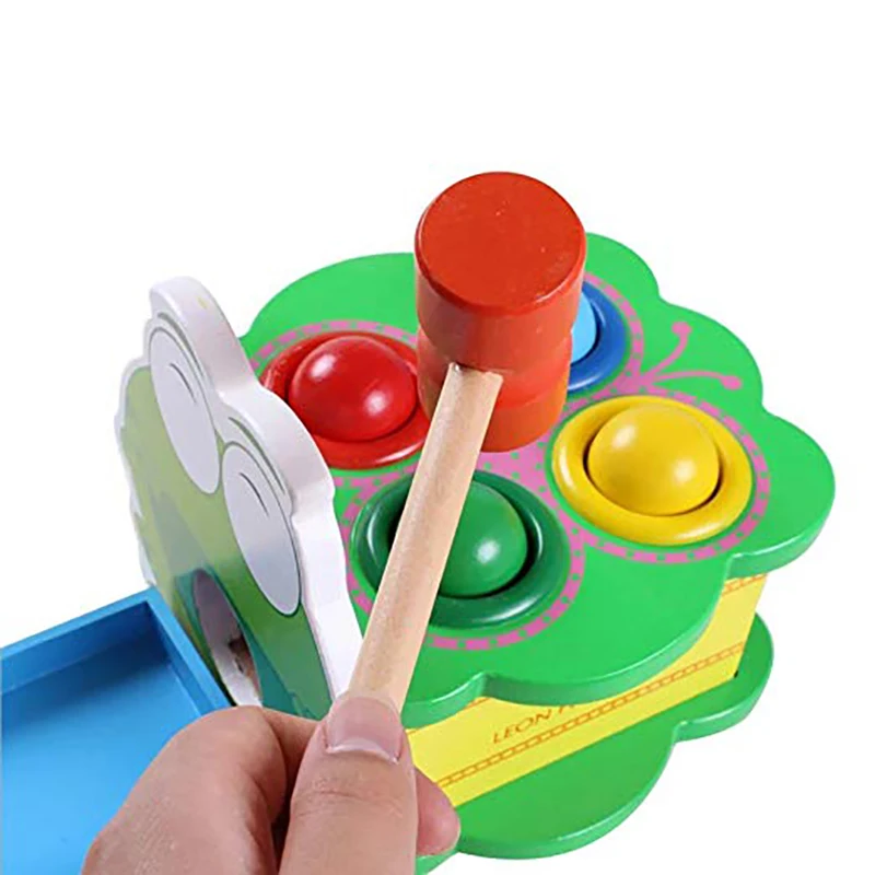 Baby Wooden Toys Hammer Wood Toy Early Learning Educational Toys For Children Musical Toys Instrument Gift Sound Maker