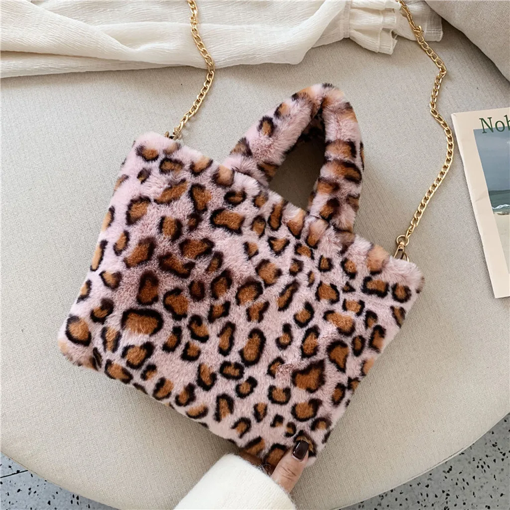 MAIOUMY/ модные женские сумки-мессенджеры,, леопардовые плюшевые сумочки, осенне-зимние женские милые пушистые сумки через плечо