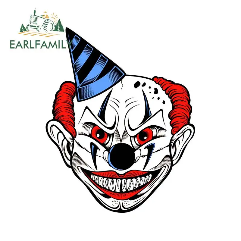 Earlfamily 13cm X 10 5cm For Cartoon Scary Clown Auto Bumper