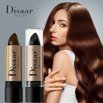

Hair Color Pen Portable Hair Dye Stick Cream Natural Plant Black/Brown Lasting Anti-Sweat Waterproof Fast Cover White Care paste
