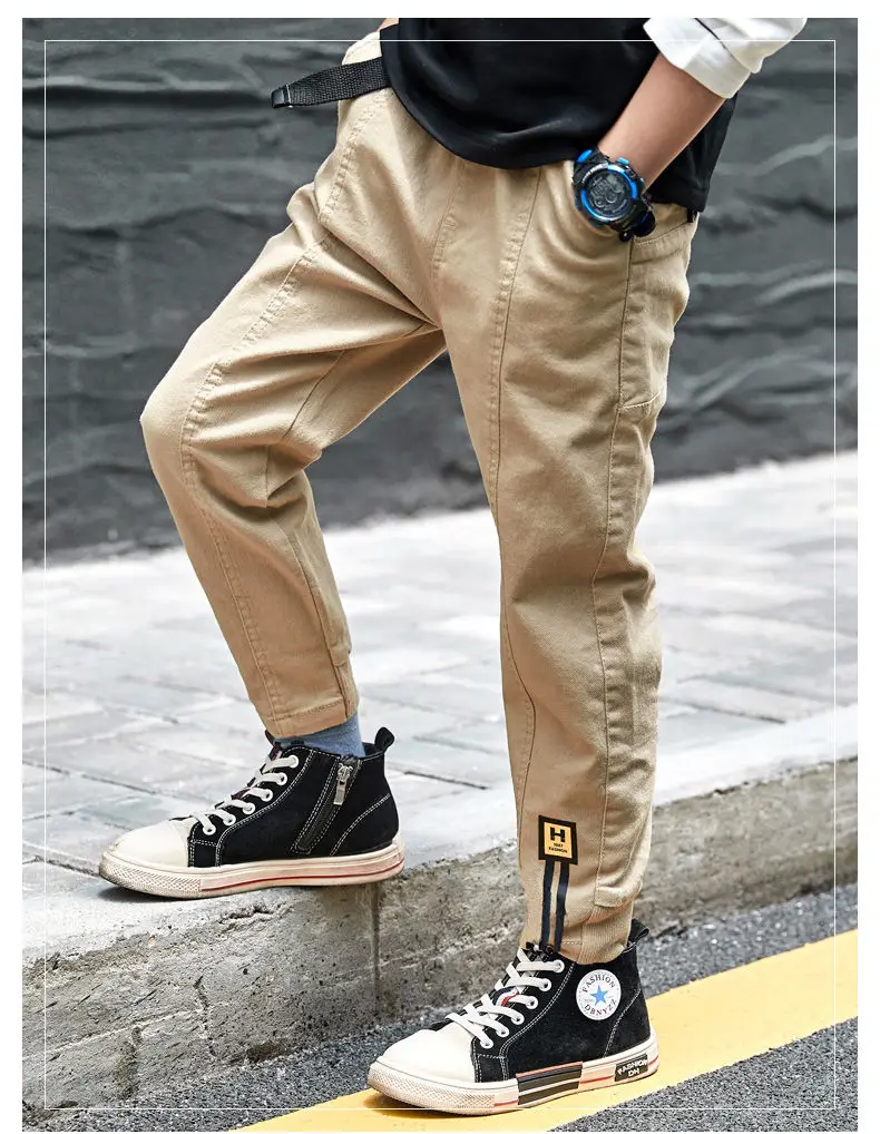 New Kids Boys Cargo Pants Black Khaki 