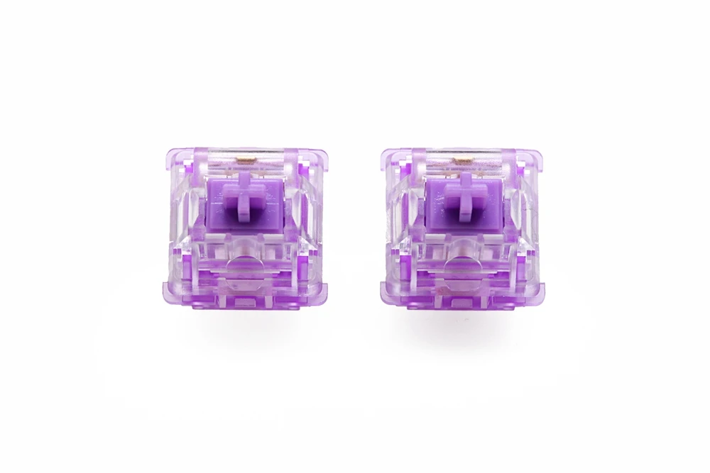 Переключатель EVERGLIDE Crystal purple mx stem с фиолетовым стержнем для механической