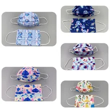 10/20/30/40/50/100Pcs Disposable Child Cartoon Anime Face Masks 3-Layer Protective Mascarillas Stitch Princess Aisha Print Masks