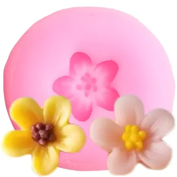 

Cherry Blossoms Silicone Molds Flower Cupcake Topper Fondant Mould Cake Decorating Tools Chocolate Candy Gumpaste Moulds