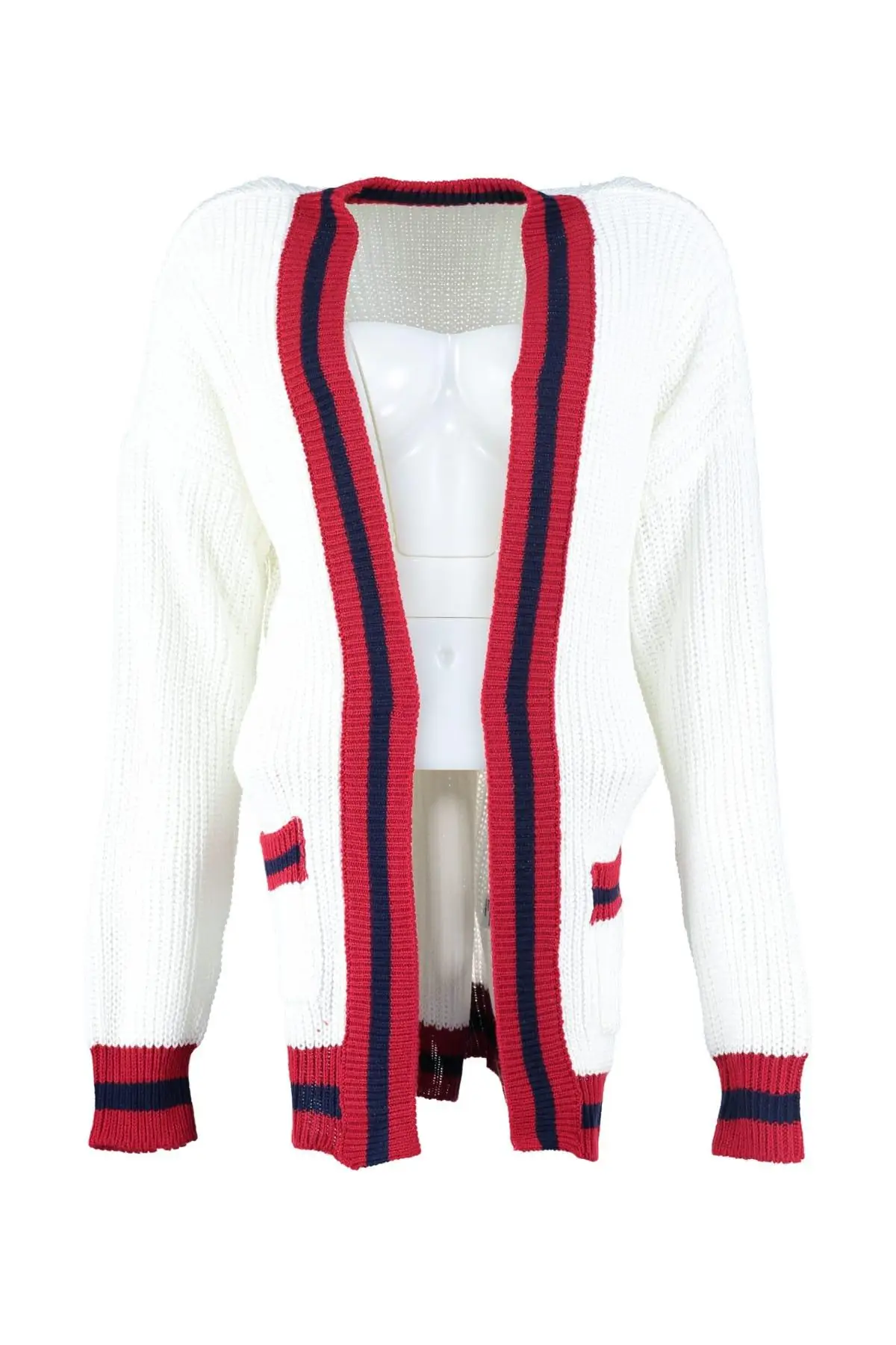 

Trendyol WOMEN-Ecru Pocket Knitwear Sweater TWOAW20FV0065