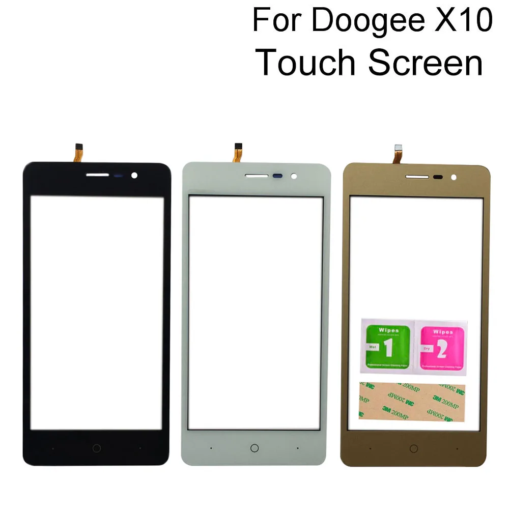 

Touch Screen For Doogee X10 Touch Digitizer Panel Front Glass Touchscreen Sensor Repair Touchpad Mobile Phone Tools 3M Glue