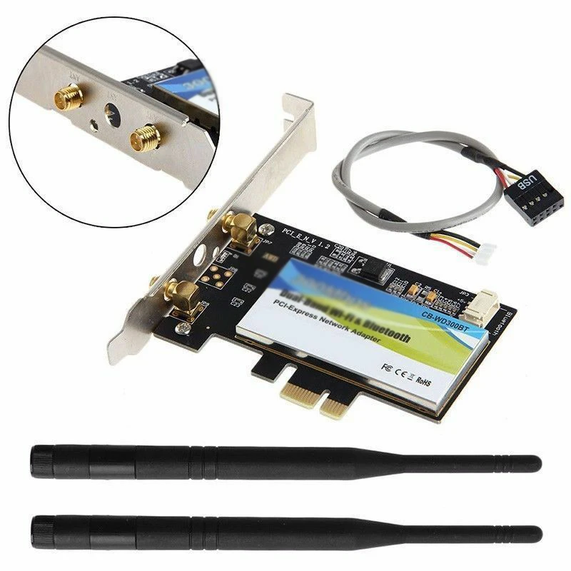 Adapter Desktop 8265 Wireless AC 802.11ac 867Mbps Band Dual 2.4G&amp5G WiFi PCI Express Bluetooth 4.2 for Intel 8265AC PC Card BT |
