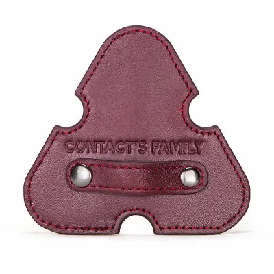 Headphone winder leather red triangle data cable protective cover universal hub storage device holder case carry