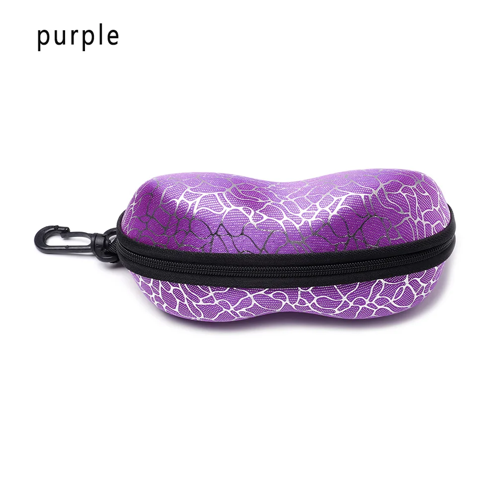 purple Горячая 1 шт. портативная жесткая коробка для очков для глаз прямоугольная застежка-молния простой стиль Солнцезащитные очки защитный чехол модные аксессуары - Цвет: purple