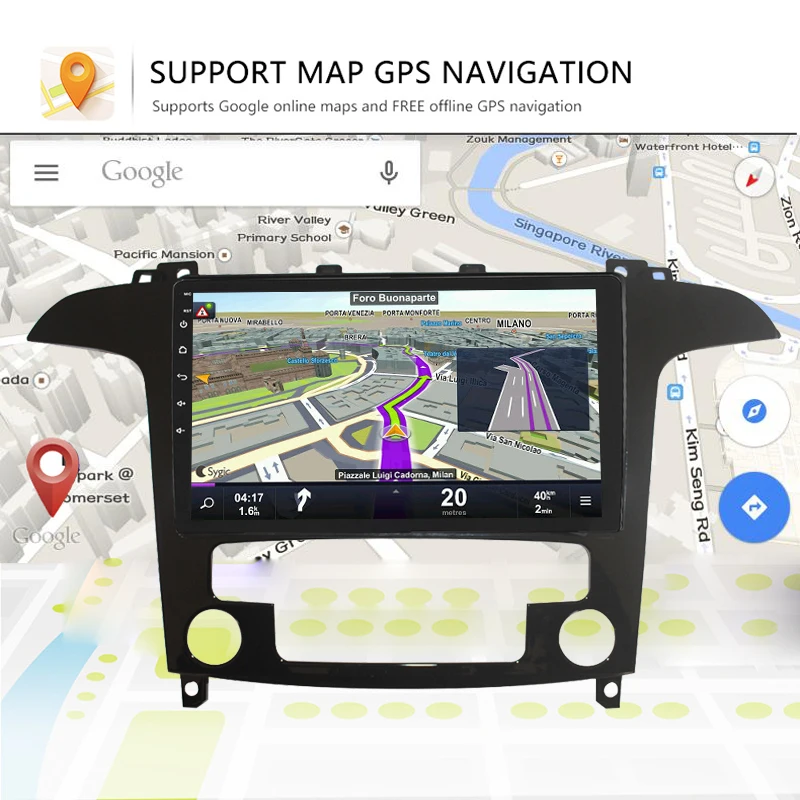 Android 8,1 автомобильный Радио мультимедийный dvd-плеер для Ford S-Max S Max 2007-2008 с автомобильным dvd gps плеером и поддержкой Bluetooth WiFi