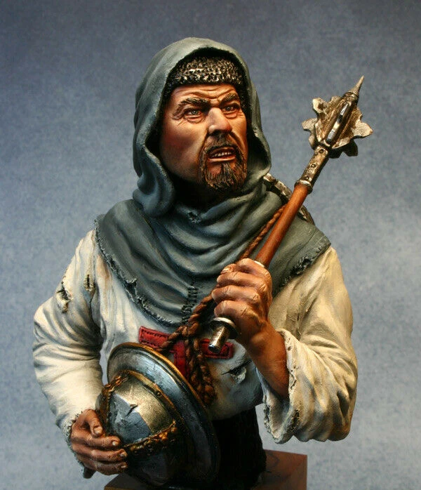 1/10 древний воин Крестоносец с булавой бюст модельная фигурка из смолы наборы миниатюрный gk Unassembly Неокрашенный