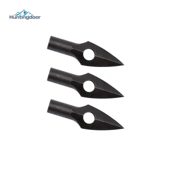 

12PCS One Hole Arrowhead Hunting Sharp Broadhead Steel Arrows Head Tips Points for Wood/Bamboo Arrow Shaft Archery Shooting