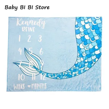 

Cartoon Tail Pattern Infant Baby Growth Photo Props Background Blankets Backdrop Cloth Boy Girl Photography Accessories