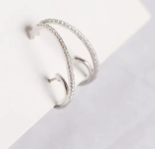 silver SHANICE уличные шорты, женские серьги, 925 пробы, серебряные, в стиле панк, INS wind, Полный CZ, серьги-гвоздики для женщин, oorbellen brincos - Окраска металла: silver