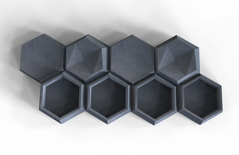 Geometric design concrete wall tile silicone mold cement TV background wall paste mold plaster decorative tile