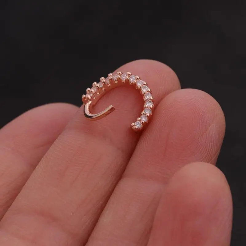 Piercing Jewelry Body Piercing Jewelry Body Jewelry 1pc Gold/Rose Silver Color nose inserts round nose septum ear bone screws Stainless Steel