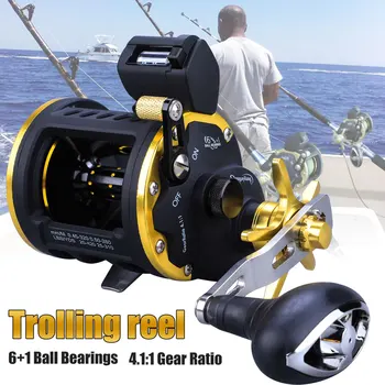 

Sougayilang Strong Trolling Fishing Reel Left/Right Hand Saltwater Sea Fishing Reel Powerful Bait Casting Fishing Reels Pesca