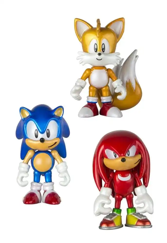 Tomy Son Ic The Hedgehog 25th Anniversary Figures Sonice Knuckles Tails 3pcs Set 5 5cm For Collection Action Figures Aliexpress