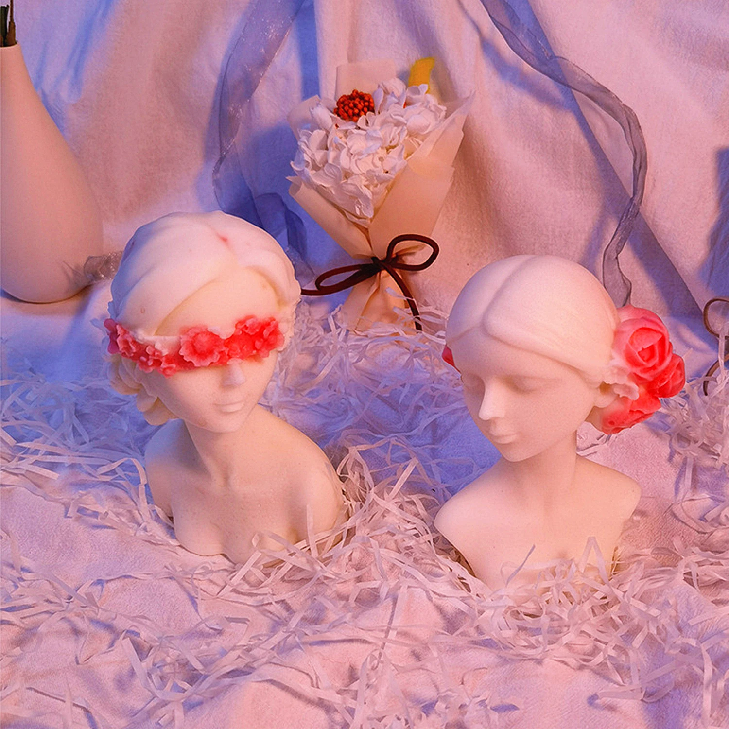 

3D Pretty Girl Candle Silicone Chess Mold Resin Creative Aromatherapy Plaster Chocolate Soap Making Handmade Gift Home Decor