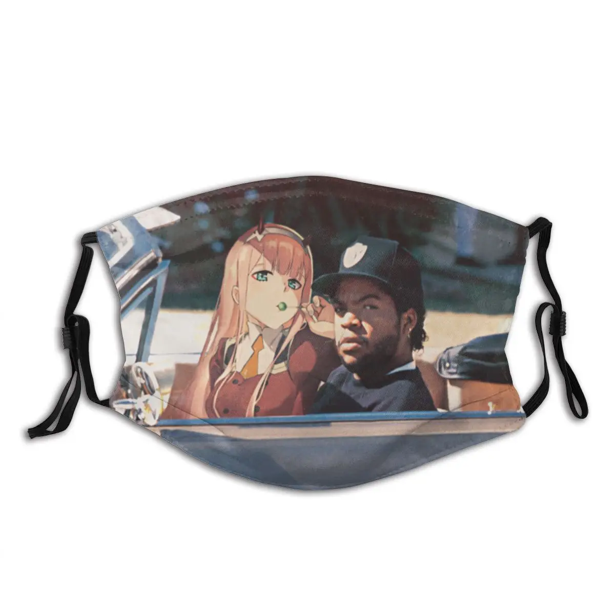 Многоразовая маска для лица Zero Two Ice Cube Darling In The Franxx с фильтром Пылезащитная против