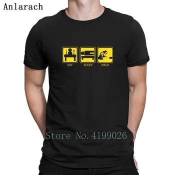 

Eat Sleep Weld Funny Welder T-Shirts Latest Clothing Tops Summer Style T Shirt Customized Original Free Shipping Short Sleeve