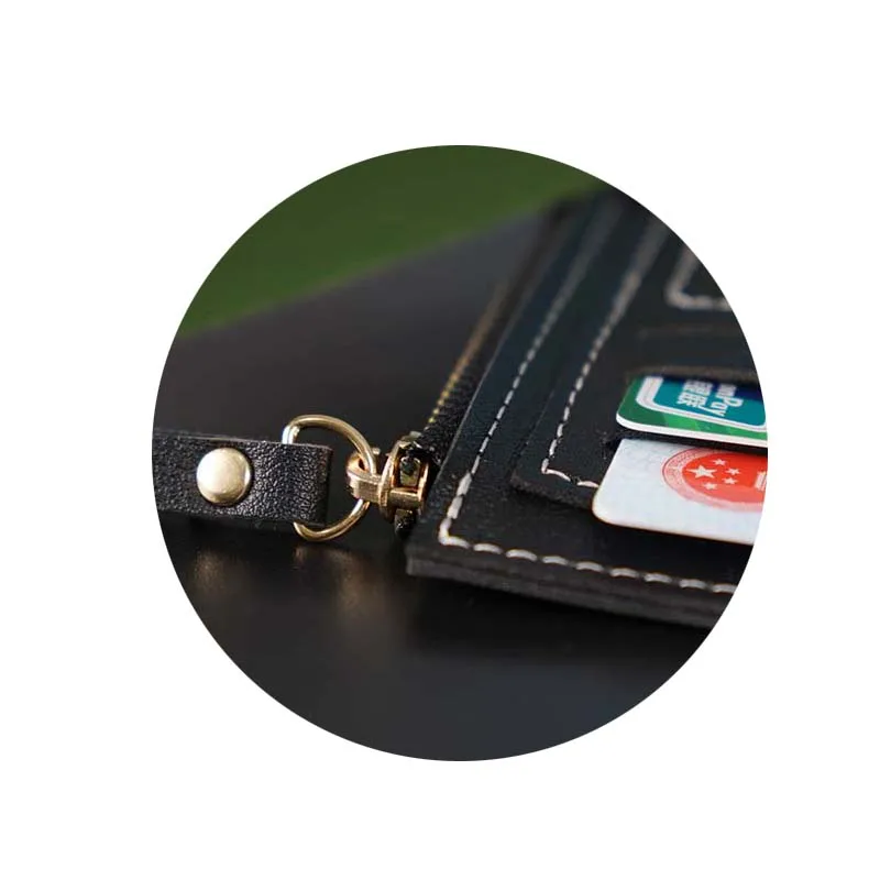 Mini ladies PU leather ID card holder bank credit card holder multi-slot ultra-thin coin purse for men and women