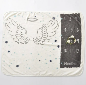 

Infant Baby Milestone Blanket DIY Photo Girl Boy Newborn Photography Premium Fleece Baby Monthly Shower Blanket
