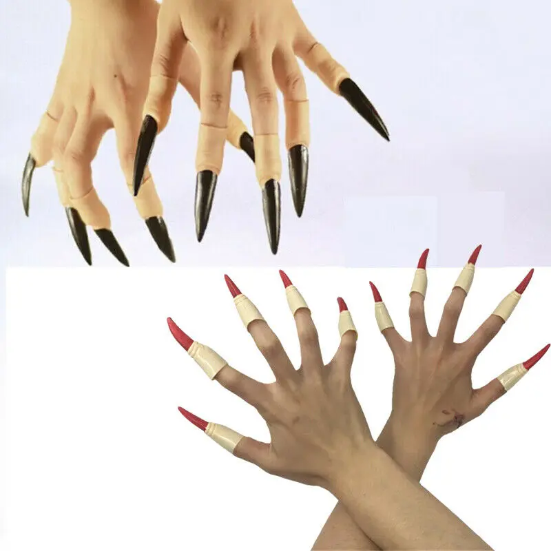 10 шт. набор страшных искусственных ногтей для Хэллоуина|Накладные ногти| |